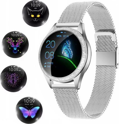 ORO-MED Smartwatch ORO-SMART Crystal, Silver, Metal Band, 1.59 cm Band Width
