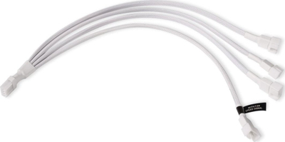 Kabllo splitter Alphacool 4-Pin në 4x 4-Pin PWM, 30cm, e bardhë