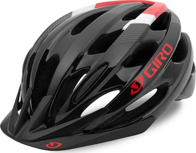 Helmë biçiklete Giro Revel, 54-61 cm, e zezë me të kuqe
