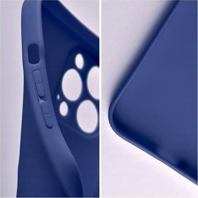 Këllëf telefoni Forcell Soft për iPhone 14 Pro Max, silikon, mat, blu navy