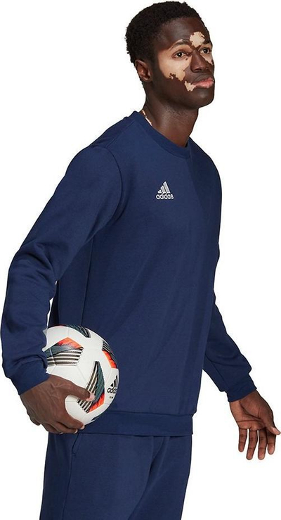 Bluzë sportive Adidas Entrada 22 Sweat Top, për burra, me fleece, blu navy