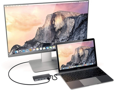 Përshtatës Satechi USB-C Multi-Port 4K Ethernet v2, i hirtë