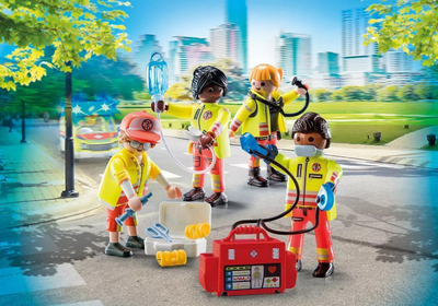 Set lodrash Playmobil City Life 71244 Medical Team, 25 pjesë, për kalamaj 4-10 vjeç, me ngjyra