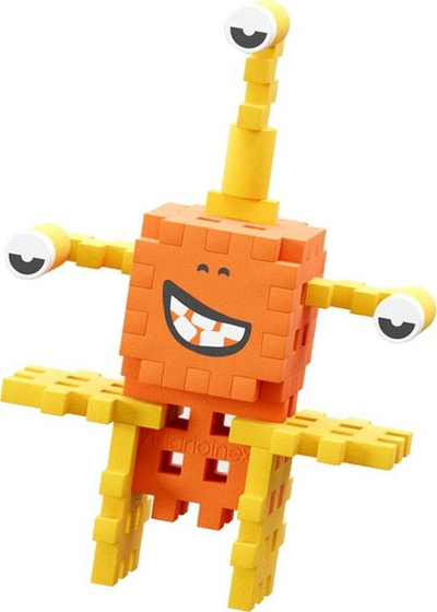 Lodra ndërtuese Marioinex Mini Waffles, 60 copë, Space Jinks, shumëngjyrëshe