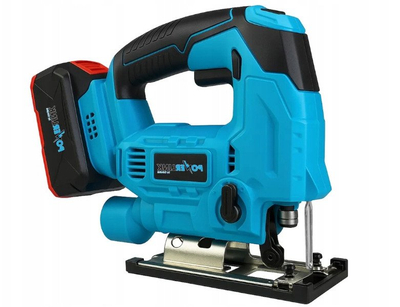 Sharrë elektrike Extralink Powerlink PWL-CJS65, akumuluese 20V, 2x4Ah, blu