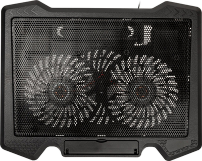 Ftohës laptopi Kolink KL-N200, 15.6", me 2 ventilatorë, LED blu, i zi