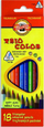 Lapsa me ngjyra Koh-i-noor TRIOCOLOR, trekëndorë, set me 18 copë, shumëngjyrësh