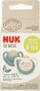 Biberon NUK For Nature Latex, anatomik, 18-36 mujsh, 2 copë, jeshil edhe bezhë