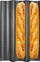 Kallëp për baguette jo ngjitës, 2 vende, gri