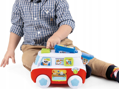 Lodër interaktive Chicco Camper, bilinguale PL EN, muzikore, shumëngjyrëshe