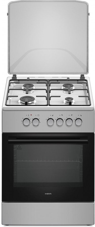 Shporet me gaz elektrik MPM 66 KGM 11, 4 flakë, furrë elektrike, inox