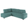 Divan këndor shtrat JADE HM3144.04L, kënd i majtë, kadife, mint