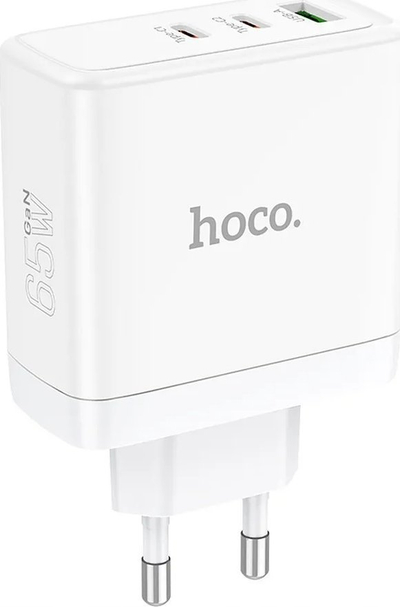 Karikues muri Hoco N30, 65W GaN, 2x USB C 1x USB A PD QC, i bardhë