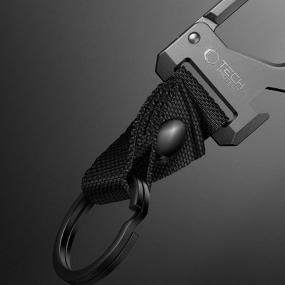 Brelok karabinë Tech-Protect Slidelock, alumin, me hapës shisheje, gunmetal