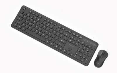 Set tastierë dhe mi Gembird Slim Pro Business KBS-WPS-01, wireless 2.4 GHz, layout US, i zi
