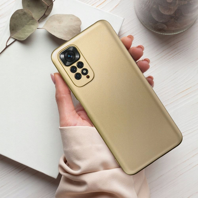 Kapak telefoni Metallic Case për Oppo A78 4G, efekt metalik, i artë