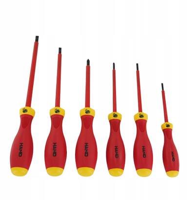 Set kaçavidash të izoluara Hand Pro NR-2/W-Z6/VDE, 6 copë, deri 1000V, kuqe verdhë