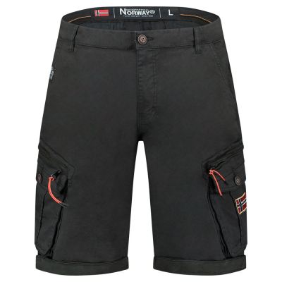 Панталони бермуди Geographical Norway Parento DB 317 M, regular fit, за мажи, црни