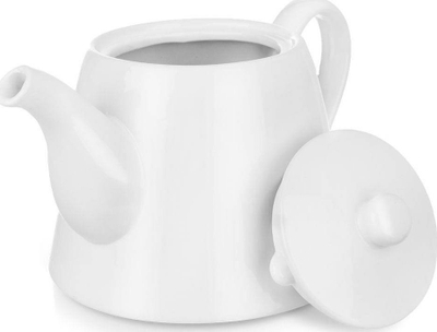 Ibrik porcelani Elegant, 2L, i sigurt për mikrovalë, i bardhë