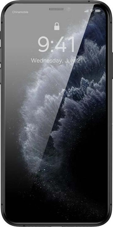 Mbrojtëse ekrani Baseus për iPhone 11 Pro Max XS Max, xham i fortë 9H, privatësi, transparente