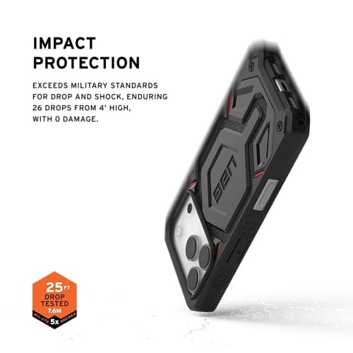 Mbrojtëse telefoni UAG Monarch Pro për iPhone 17 Pro, MagSafe, Kevlar, e zezë 4
