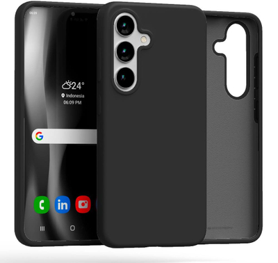 Mbrojtëse telefoni Mercury për Samsung S25, silikon, e zezë