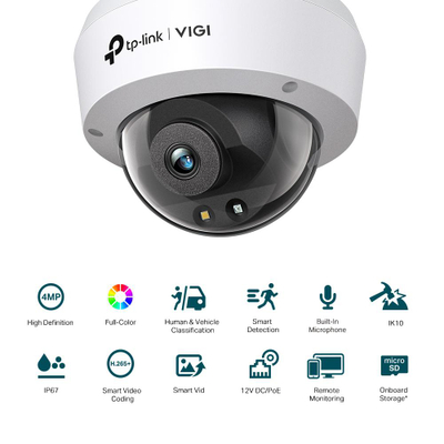 Kamerë IP TP-Link VIGI C240, 4MP, Dome, e bardhë