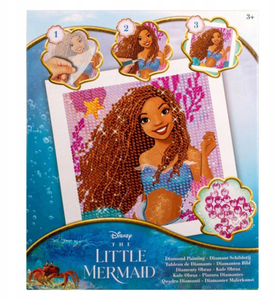 Set kreativ Canenco The Little Mermaid, mozaik me rhinestones, për fëmijë 3+