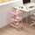Karrocë organizuese no name Storage Cart, 3 rafte, rozë