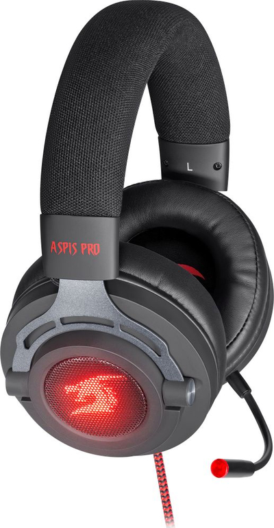 Kufje gaming Genesis Aspis Pro, 7.1 virtual surround, mikrofon që hiqet, të zeza me të kuqe