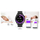 Smartwatch Giewont GW450-2, thirrje nga ora, rrip metalik, i zi
