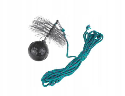 Set pastrimi oxhaku Geko Round Wire, furçë 250mm, litar 10m me peshë, i zi