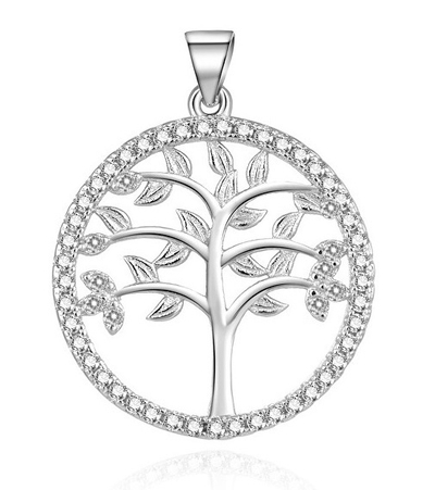 Stoli për qafore Beneto Tree of Life AGH477, e argjendtë