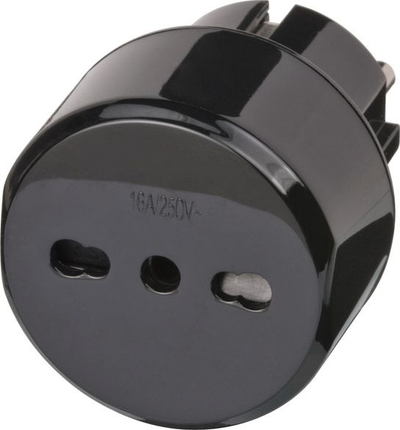 Adapter udhëtimi Brennenstuhl Italy Uni Schuko, prizë italiane, me mbrojtje për kalamajt, i bardhë