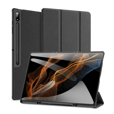 Заштитна футрола за таблет Dux Ducis Domo за Samsung Galaxy Tab S8 S9 Ultra, функција за преклопување, Smart Sleep, црна