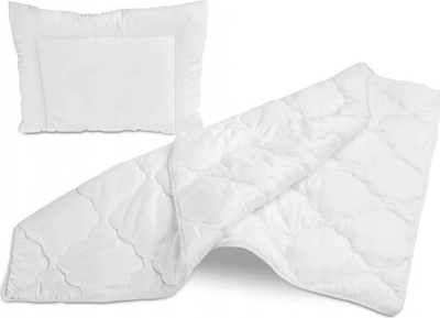 Set jorgani dhe jastëku Sensillo Deluxe, 135x100 cm, 60x40 cm, i bardhë