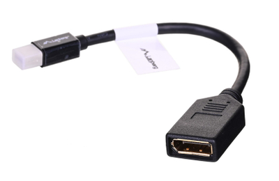 Kabllo adapter Mini DisplayPort në DisplayPort, 10 cm, i zi