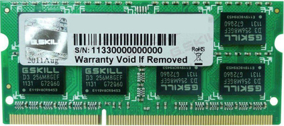 RAM G.Skill (F3-1600C11S-8GSL), DDR3L, 8GB, 1600MHz, CL11