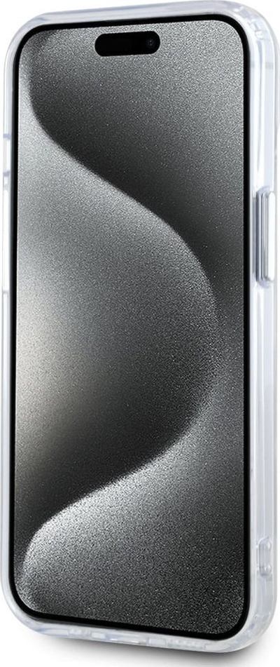 Заштитна маска за телефон Karl Lagerfeld IML Head Metal Frame MagSafe, за iPhone 15, транспарентна