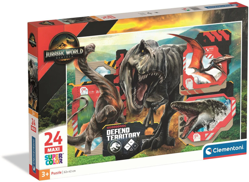Puzzle Clementoni Jurassic World, 24 pjesë, Super Color, shumëngjyrësh