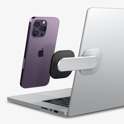 Mbajtëse magnetike telefoni Spigen S312 OneTap MagFit, për laptop dhe monitor, e zezë