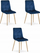 Karrige Leobert LIBRA, set 3 copë, kadife, blu navy