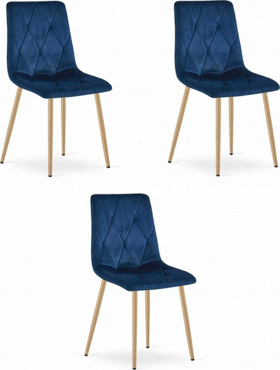 Karrige Leobert LIBRA, set 3 copë, kadife, blu navy