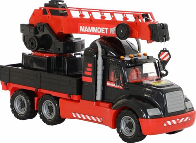 Kamion vinç lodër Mammoet Polesie, maket si i vërtetë, ngjyrë e kuqe