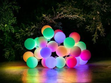 Girlandë kopshti solare Tracer Colorful, 30 LED, shumëngjyrëshe