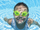 Syze noti Swimming Goggles, lente transparente, rrip i rregullueshëm, ngjyra të përziera