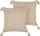 Set jastëkësh dekorativë ARALIA, pambuk, 45 x 45 cm, bezhë