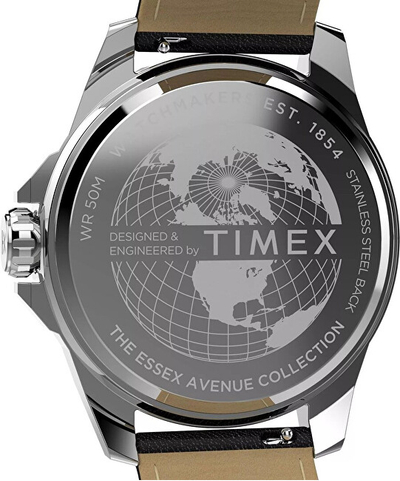 Orë dore për meshkuj Timex Essex Avenue TW2W79800BR, e zezë