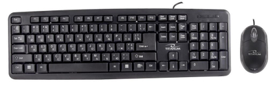 Set tastierë dhe maus Titanum Salem, me kabllo USB, maus 1000 DPI, i zi