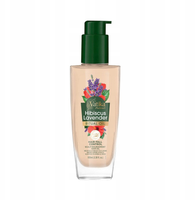 Vaj flokësh Vatika Naturals me hibiskus dhe livande, ritual kundra rënies së flokëve, 100 ml